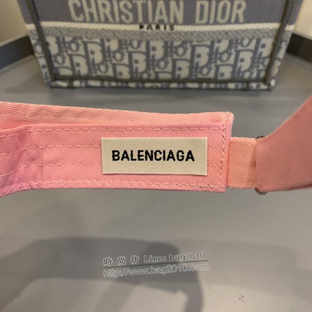 Balenciaga新品女士帽子 巴黎世家新款彩色純棉立體logo空頂帽遮陽帽  mm1667